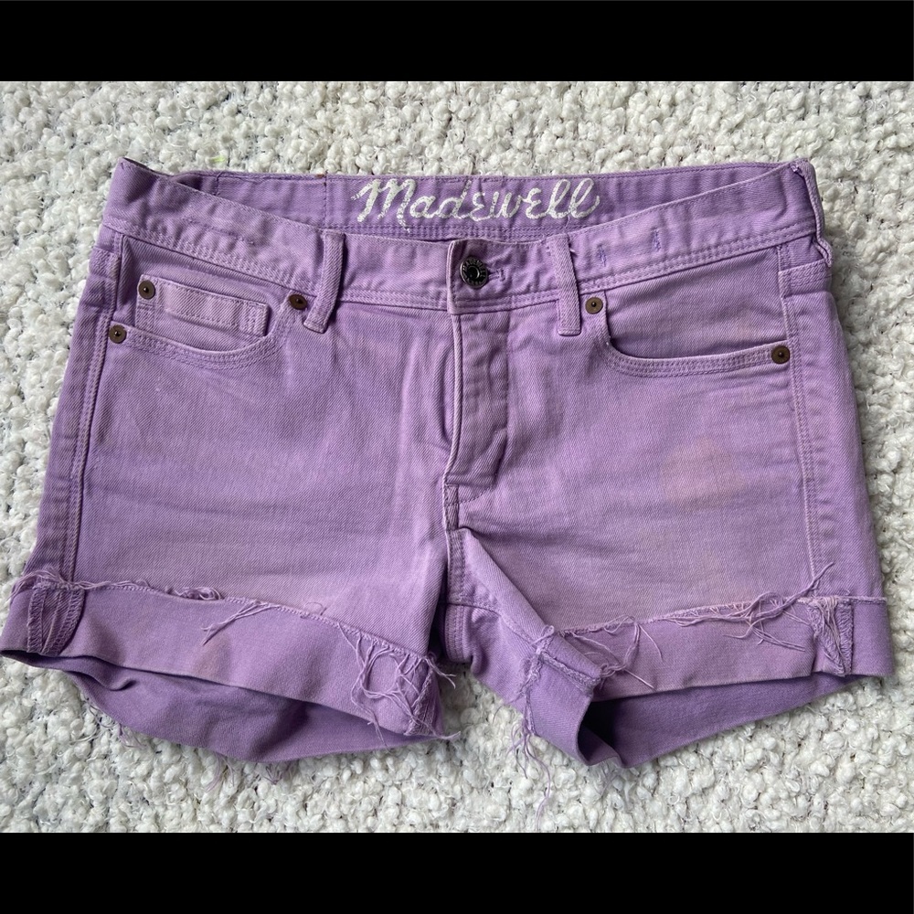 Madewell Purple Denim Shorts